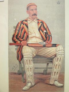 Vanity Fair, 'Yorkshire Cricket', chromolithograph, and another 'The Music of the future' and anothe