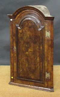 An 18th century and later walnut corner cupboard, 100cm high <br> <br>