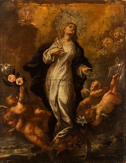 Neapolitan school; late 17th century.
"Immaculate Conception".
Oil on canvas. Relined.