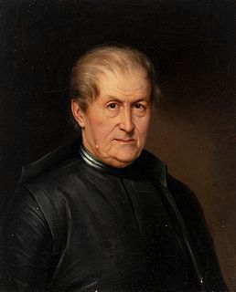 Spanish school; circa 1820.
"Portrait of a clergyman.
Oil on canvas. Relined