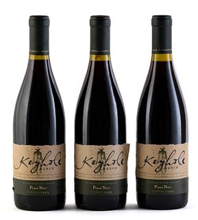 Three Keyhole Ranch Russian River Valley bottles, vintage 1999.
Seghesio Family Vineyards.
Category: Pinot Noir red wine. Healdsburg, California (U.S.