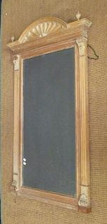 A late 19th century pine pier glass of architectural design, 151 x 78cm <br> <br>