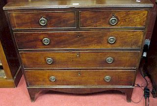 A 19th century chest of drawers, 90 x 92 x 49cm <br> <br>