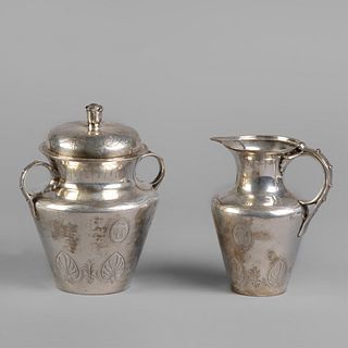 Tiffany & Company, Sterling Silver Creamer and Sugar Set, ca. 1860