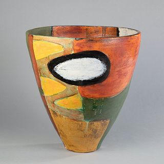 Gretchen Wachs, Colorful Oversized Pottery Vase