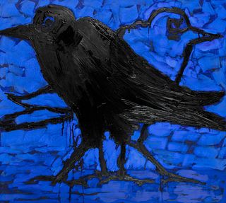 Arie Van Selm, Tango Birds in Blue Woods III, 2005