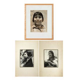 Group of Three Photographs of Native Women