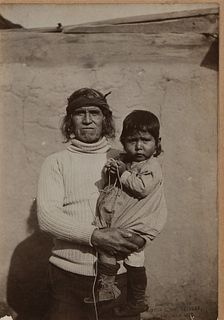 Simeon Schwemberger, Santiago Quintana [Oo-Way-Roo] and Child, 1905