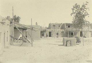 Unknown, Plaza at San Juan Pueblo, ca. 1910