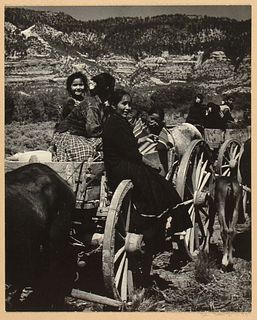 John Collin Jr., Untitled (Pueblo Girls in a Wagon), 1939