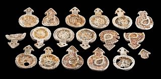 Rare Mississippian Shell Appliques Snake Forms (18)