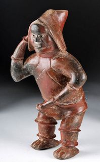 Colima Redware Standing Male Holding Phallus