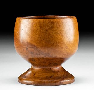 Early 20th C. Hawaiian Wood Goblet w/ Old Repair