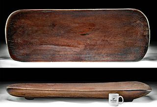 Gigantic Early 19th C. Hawaiian Kou Wood Poi Platter