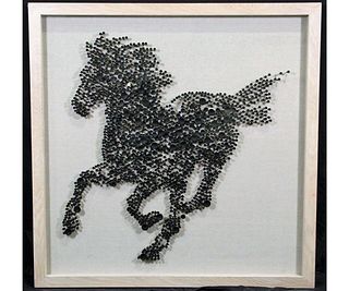 STEED'S SILHOUETTE IN SHADOW BOX