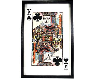 FRAMED KING OF CLUBS MIXED MEDIA