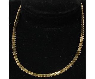 NEW 14kt YELLOW-GOLD 16in "BAR & DOT" NECKLACE