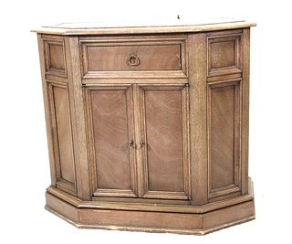 BAR CABINET WITH LIMESTONE TOP BY BROYHILL