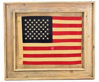 FRAMED UNITED STATES OF AMERICA CLOTH FLAG