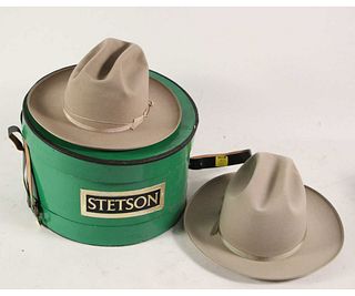 PAIR OF TWO TAN STETSON HATS