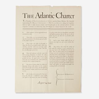 [Posters] [World War II] Roosevelt, Franklin Delano, and Winston Churchill The Atlantic Charter