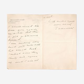[Travel & Exploration] Shackleton, Ernest Autograph Letter, signed