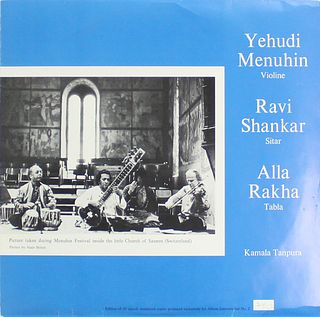 Yehudi Menuhin Ravi Shankar Alla Rakha - Recording for