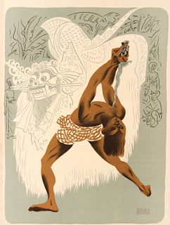 Al Hirschfeld - Kris Dancer Bali
