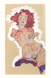 Egon Schiele (After) - Female Nude