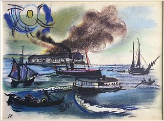 Oskar Kokoschka (After) - Schiffe vor Venedig