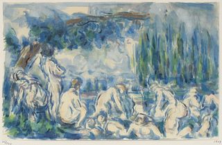 Paul Cezanne - Les Baigneuses Aquarelle 8