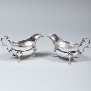 Pair of Early George III Silver Sauce Boats