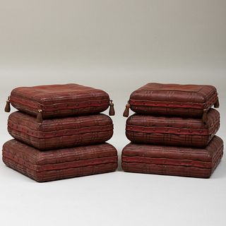 Pair of Painted Wood Pillow-Form Cocktail Tables