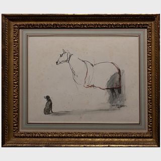Antoine de la Boulaye (b. 1951): Horse Study