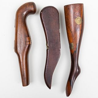 Group of Three English Wood Boot Jacks