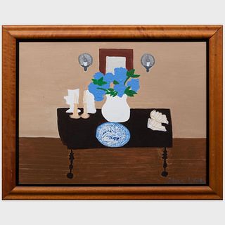 Alice Lyon: Still Life with Blue Flowers