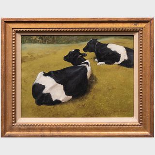 Henry Koehler (1927-2018): Two Recumbent Cows