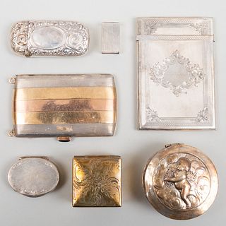 Group of Seven Silver and Silver Plate Articles