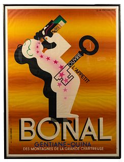 Adolphe Mouron Cassandre (French, 1901-1968) 'Bonal' Lithograph Poster