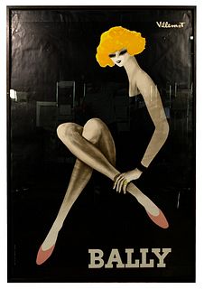 Bernard Villemot (French, 1911-1989) 'Bally' Lithograph Poster