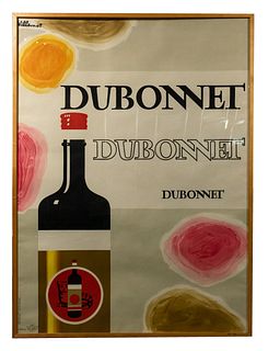 Bernard Villemot (French, 1911-1989) 'Dubonnet' Lithograph Poster