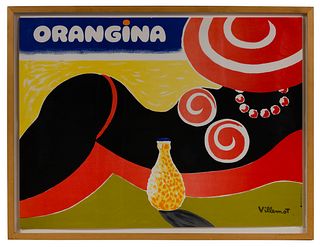Bernard Villemot (French, 1911-1989) 'Orangina' Poster
