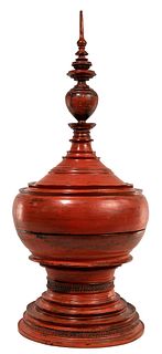 Burmese Lacquer Offering Vessel