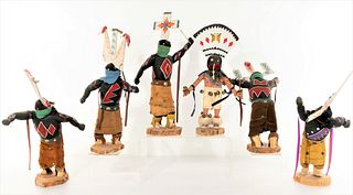 Native American Indian Apache 'Crown Dancer' Kachina Doll Assortment