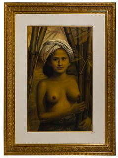 Niko Siswanto (Indonesian, b.1977) 'Lastri' Pastel on Paper