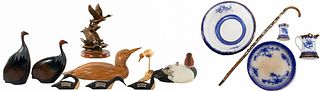 Lladro, Carved Duck and Decorative Object Assortment