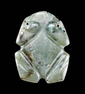 Ancient Costa Rican Jade Frog Amulet
