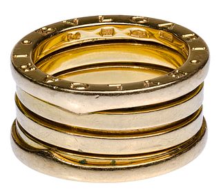 Bvlgari 18k Yellow Gold 'B.Zero1' Ring