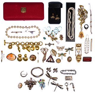 Sterling Silver, Victorian and Costume Jewelry Assortment