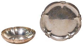 Cellini Craft Handwrought Sterling Silver Bowl and Tray